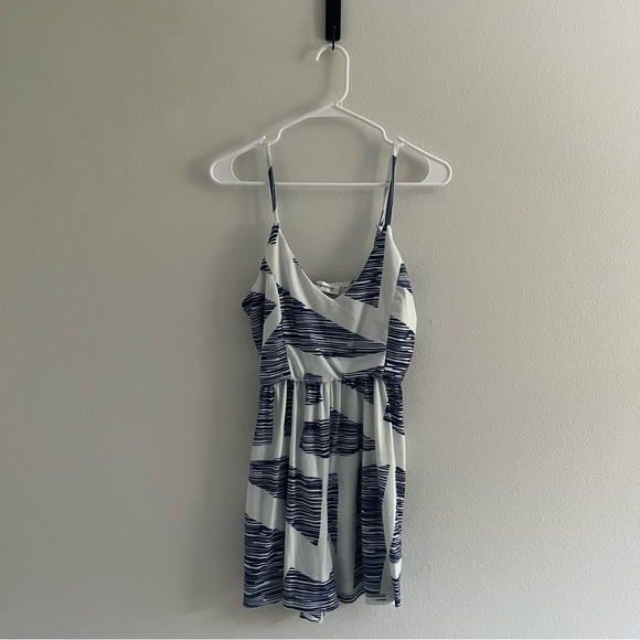 Pants - Blue & White Shorts‎ Romper